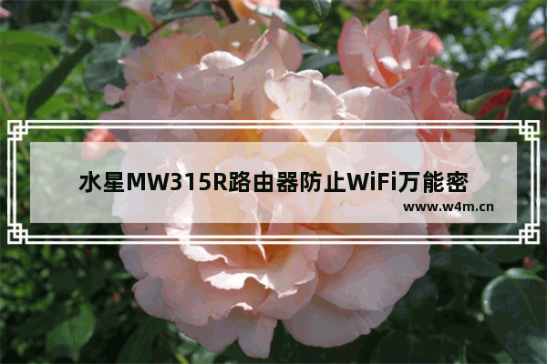 水星MW315R路由器防止WiFi万能密钥蹭网设置方法