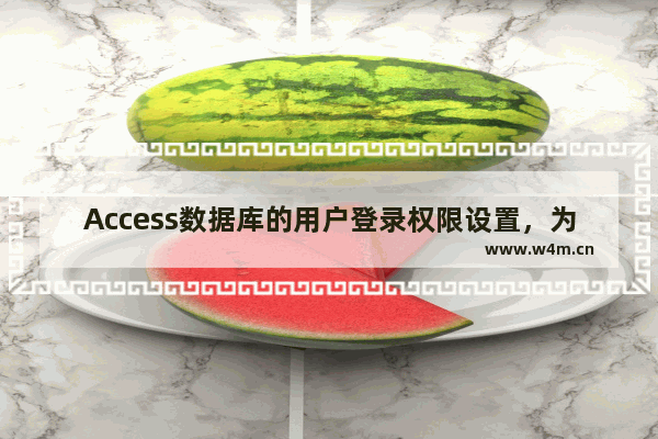 Access数据库的用户登录权限设置，为数据访问提供安全保障。