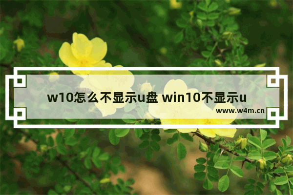 w10怎么不显示u盘 win10不显示u盘窗口