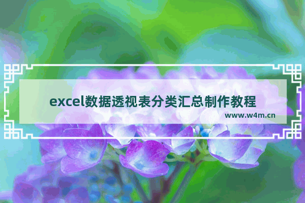 excel数据透视表分类汇总制作教程