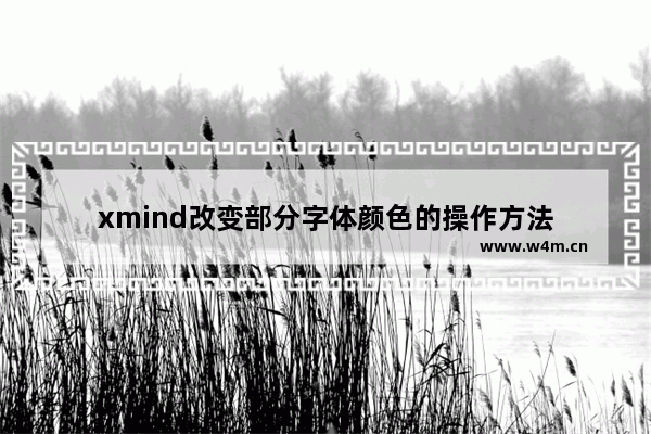 xmind改变部分字体颜色的操作方法