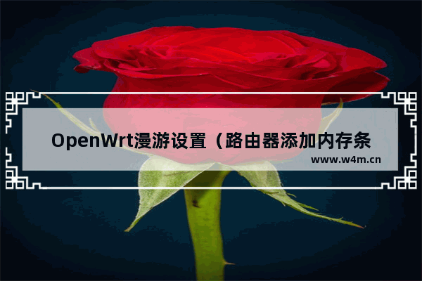 OpenWrt漫游设置（路由器添加内存条的步骤）