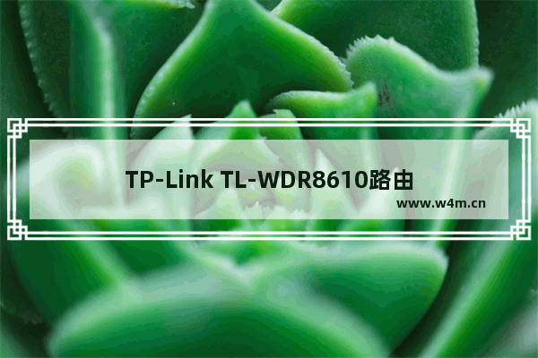 TP-Link TL-WDR8610路由器wifi密码设置方法