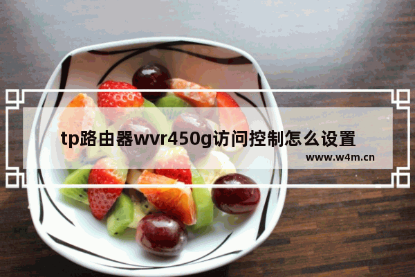 tp路由器wvr450g访问控制怎么设置