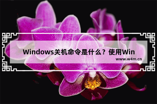 Windows关机命令是什么？使用Windows关机命令关闭电脑的方法