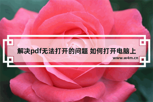 解决pdf无法打开的问题 如何打开电脑上无法打开的pdf