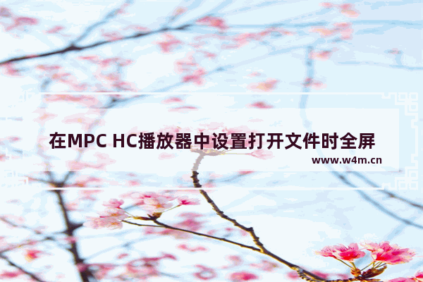 在MPC HC播放器中设置打开文件时全屏显示的方法