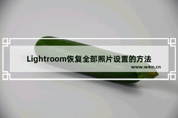 Lightroom恢复全部照片设置的方法