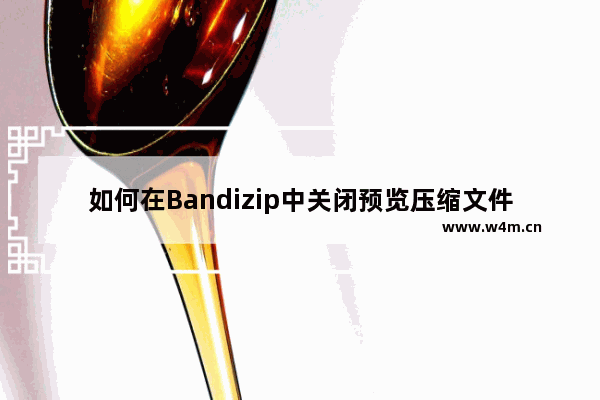 如何在Bandizip中关闭预览压缩文件的功能