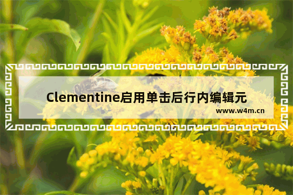 Clementine启用单击后行内编辑元数据模式的步骤