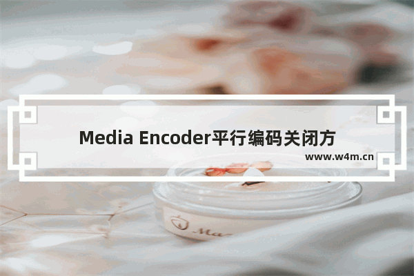 Media Encoder平行编码关闭方法