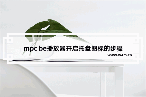 mpc be播放器开启托盘图标的步骤