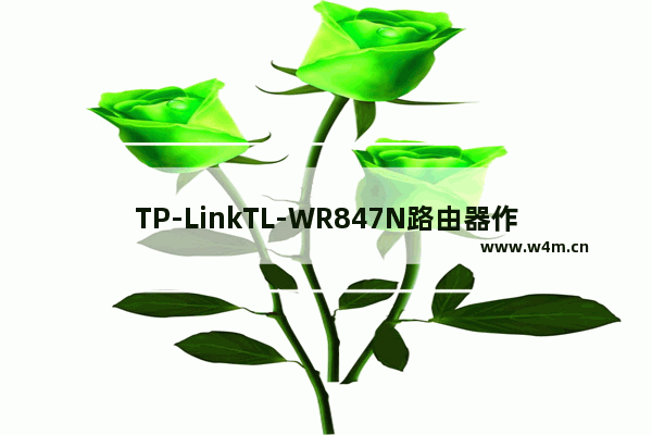 TP-LinkTL-WR847N路由器作为二级路由器时如何设置