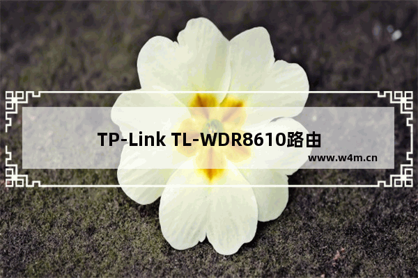 TP-Link TL-WDR8610路由器限制网速设置