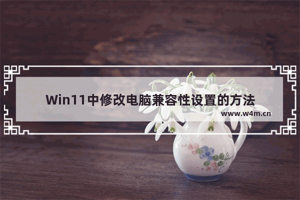 Win11中修改电脑兼容性设置的方法