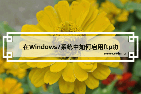 在Windows7系统中如何启用ftp功能的教程