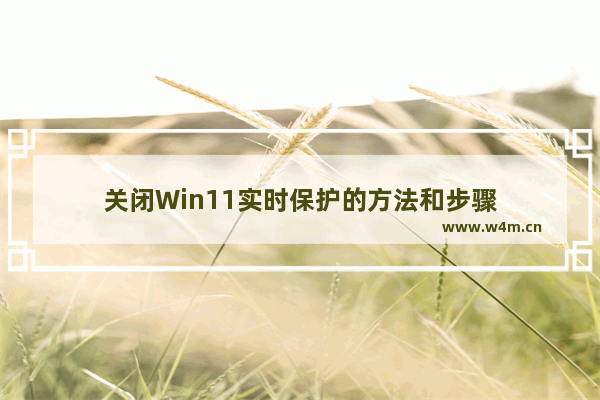 关闭Win11实时保护的方法和步骤