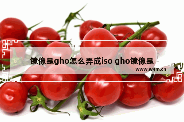 镜像是gho怎么弄成iso gho镜像是什么