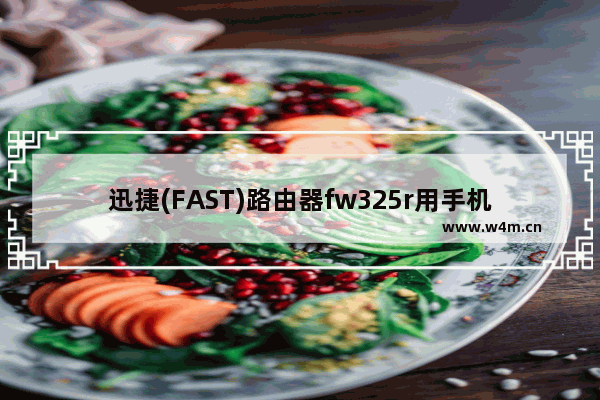 迅捷(FAST)路由器fw325r用手机怎么设置上网？