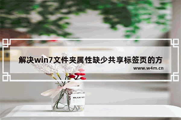 解决win7文件夹属性缺少共享标签页的方法