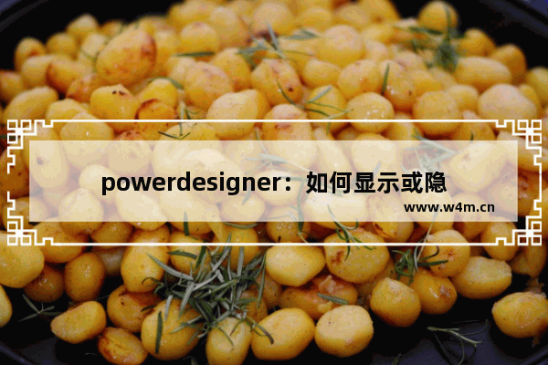 powerdesigner：如何显示或隐藏工具栏？