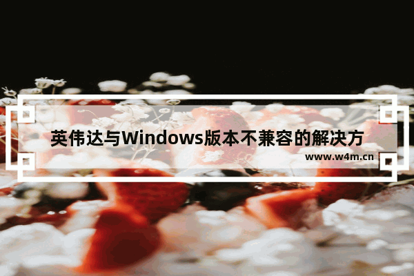 英伟达与Windows版本不兼容的解决方案 - 解决英伟达显卡与Windows版本不兼容的问题