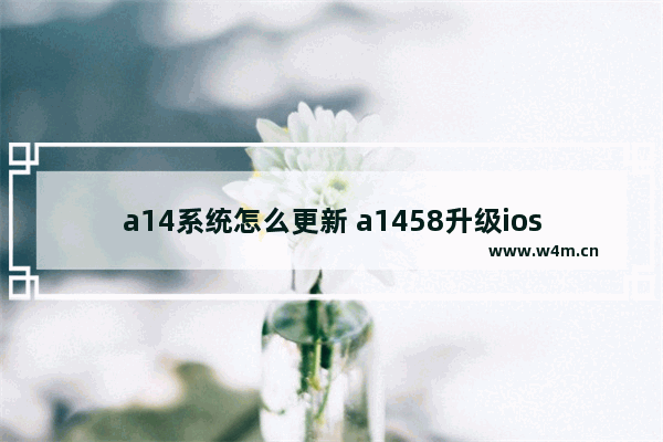 a14系统怎么更新 a1458升级ios14