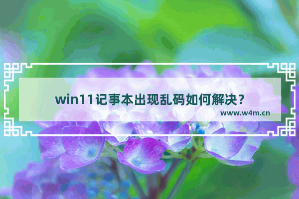 win11记事本出现乱码如何解决？