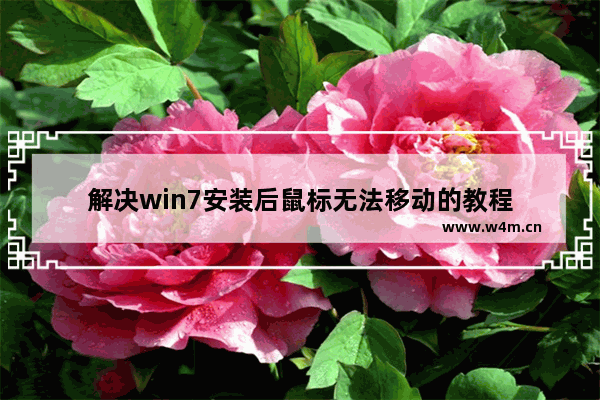 解决win7安装后鼠标无法移动的教程