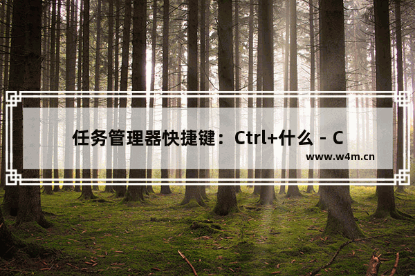 任务管理器快捷键：Ctrl+什么 - Ctrl+什么打开任务管理器