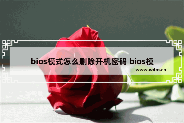 bios模式怎么删除开机密码 bios模式怎么删除开机密码设置