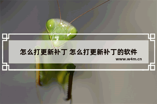 怎么打更新补丁 怎么打更新补丁的软件