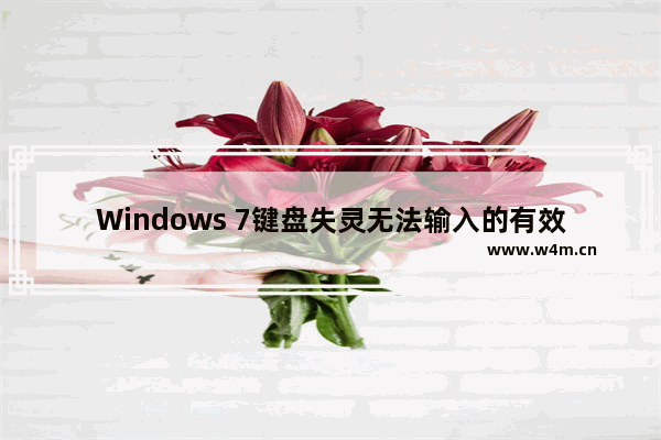 Windows 7键盘失灵无法输入的有效解决方法