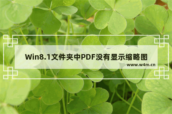 Win8.1文件夹中PDF没有显示缩略图的解决方法