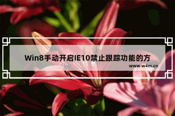 Win8手动开启IE10禁止跟踪功能的方法