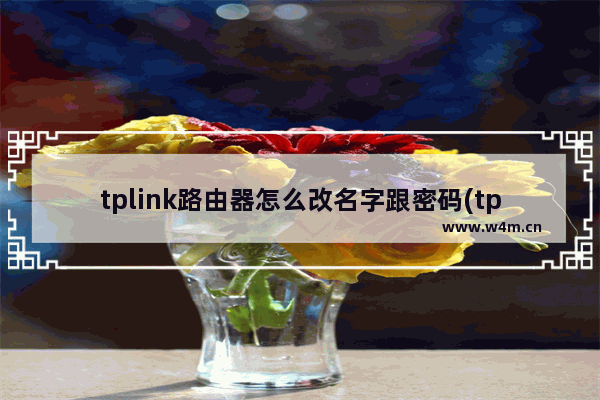 tplink路由器怎么改名字跟密码(tp-link路由器怎么修改无线名称)