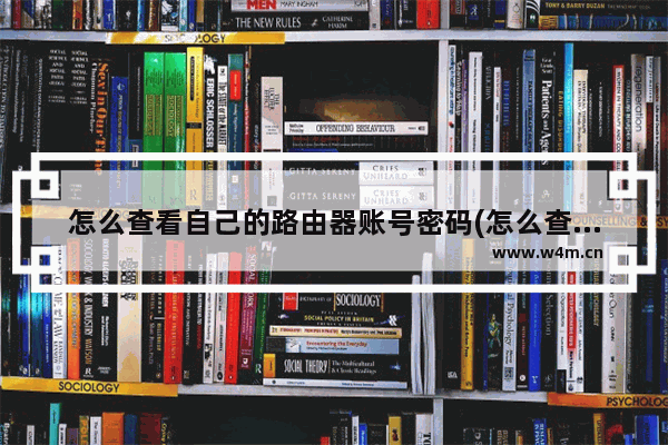 怎么查看自己的路由器账号密码(怎么查到路由器账号密码是什么)