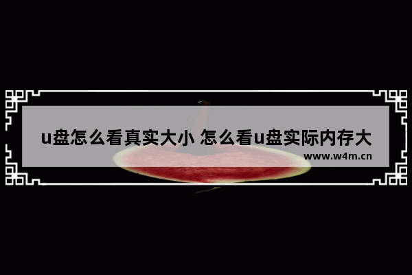 u盘怎么看真实大小 怎么看u盘实际内存大小