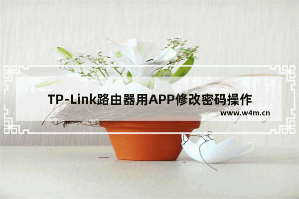 TP-Link路由器用APP修改密码操作步骤