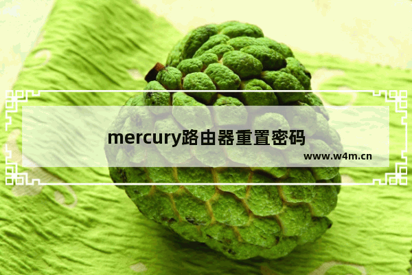 mercury路由器重置密码