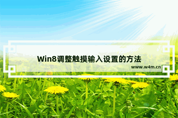 Win8调整触摸输入设置的方法