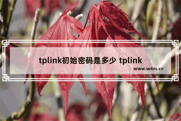 tplink初始密码是多少 tplink路由器初始密码查看