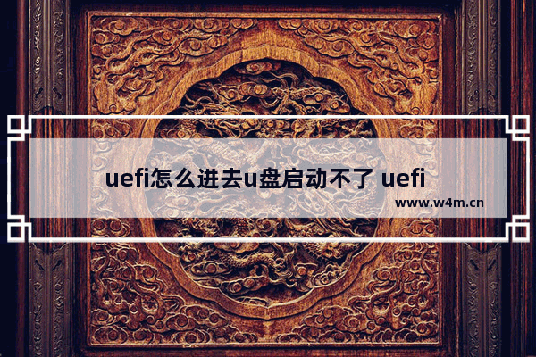 uefi怎么进去u盘启动不了 uefi 进不去