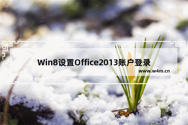 Win8设置Office2013账户登录功能的技巧