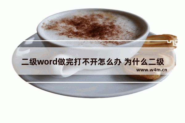 二级word做完打不开怎么办 为什么二级word显示0分