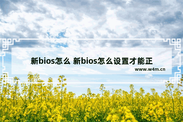 新bios怎么 新bios怎么设置才能正常启动电脑