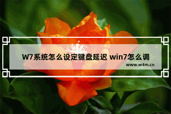 W7系统怎么设定键盘延迟 win7怎么调键盘反应速度