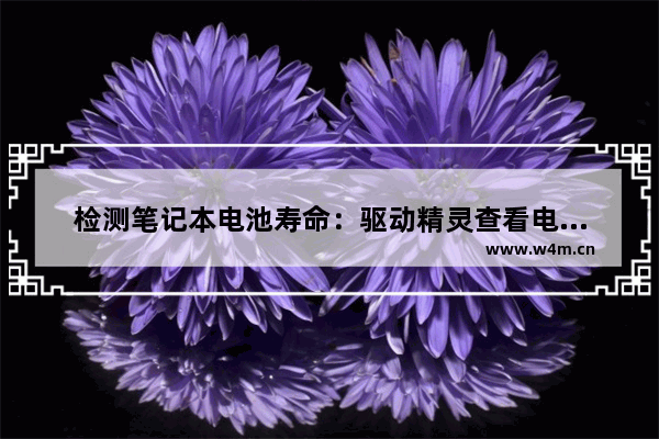 检测笔记本电池寿命：驱动精灵查看电池损耗方法