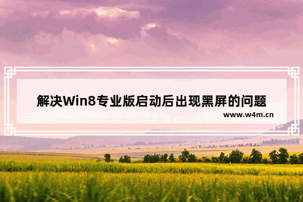 解决Win8专业版启动后出现黑屏的问题