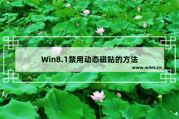 Win8.1禁用动态磁贴的方法